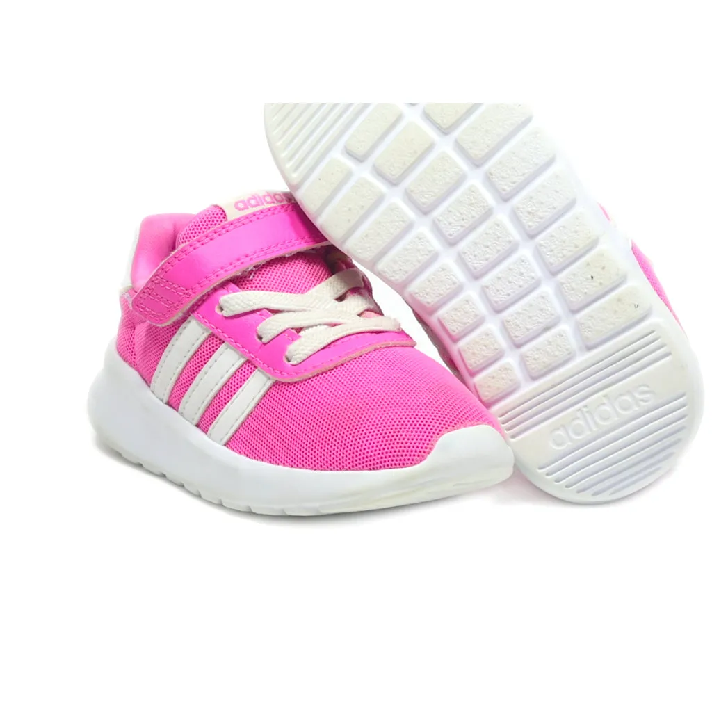Adidas Lite Racer Sport Shoes Fabric Pink Colour For Kids