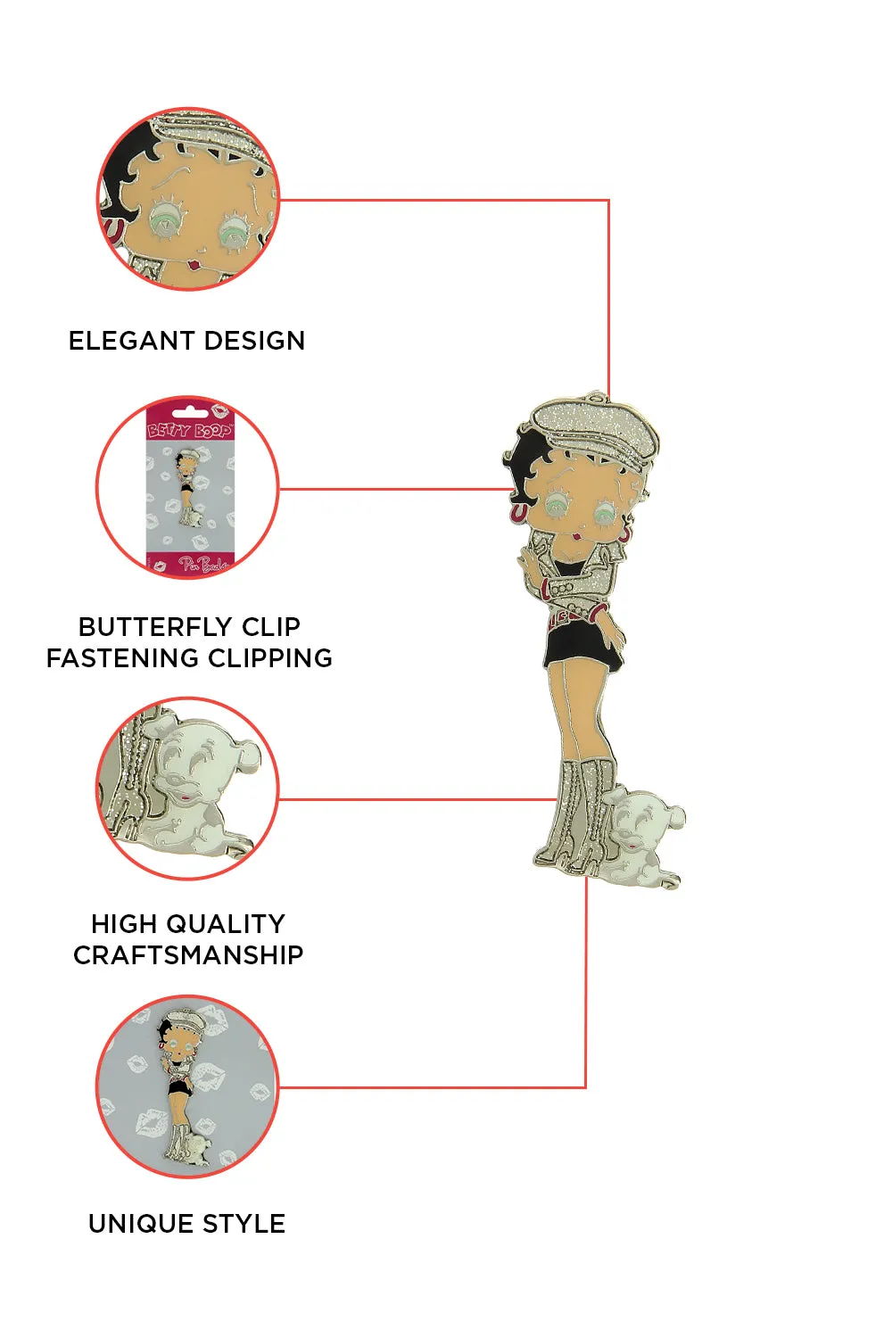 Betty Boop Lapel Pin London