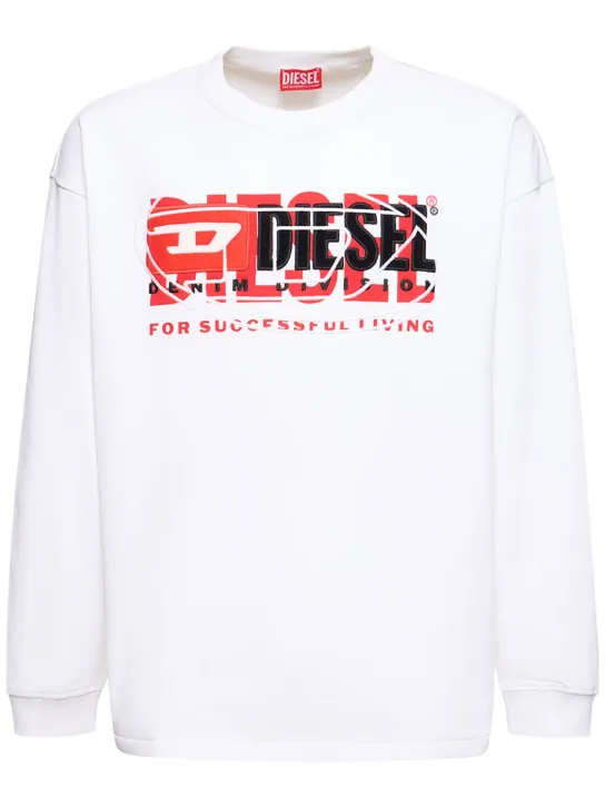 Diesel   Logo cotton terry sweatshirt 