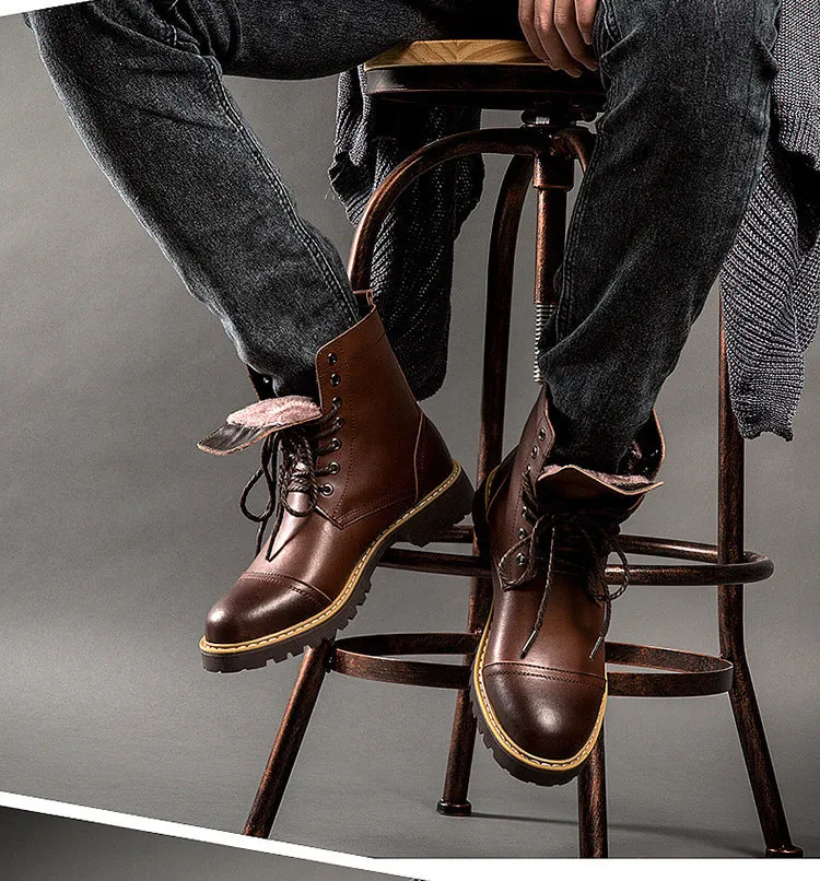 Leather Martin Boots Men's Leather Shoes