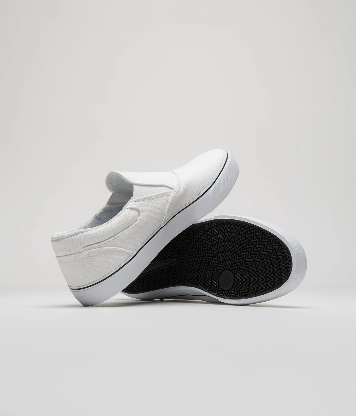 Nike SB Chron 2 Slip Shoes - White / White - White - Black