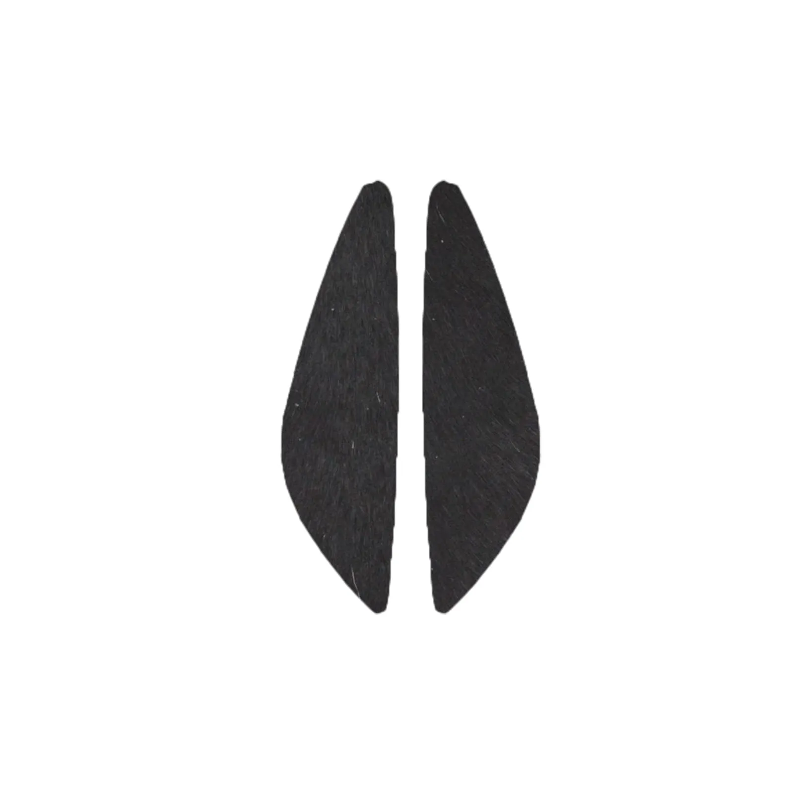 Solid Black Hair On Die Cut Earrings