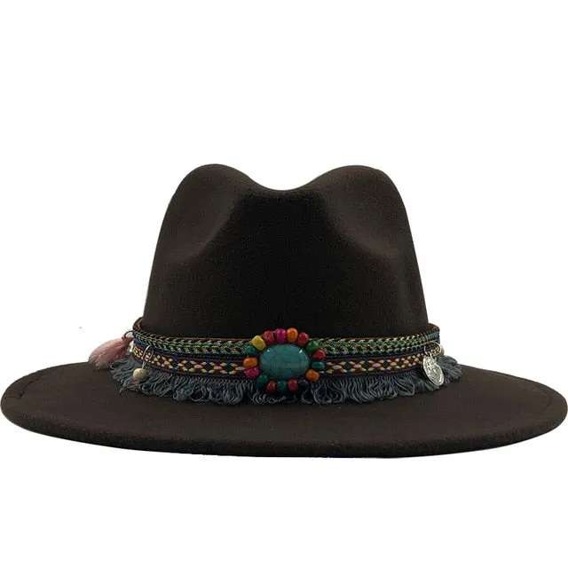 Wide Brim Fedora Hat