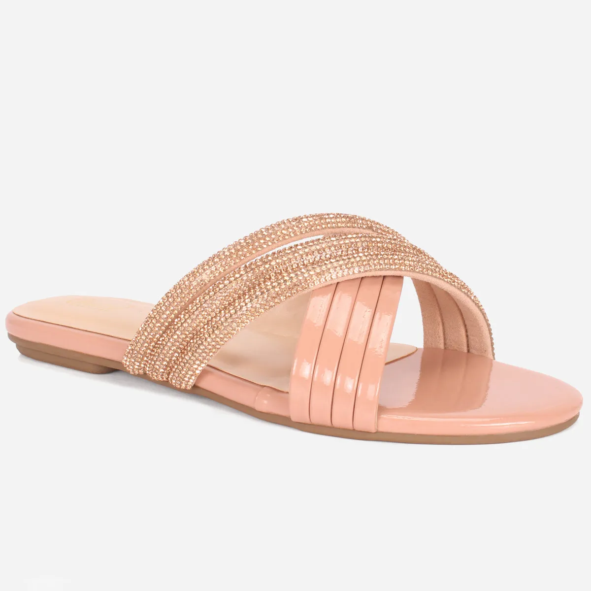 Women "DIANE" Decorated Flat Heel Slippers